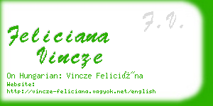feliciana vincze business card